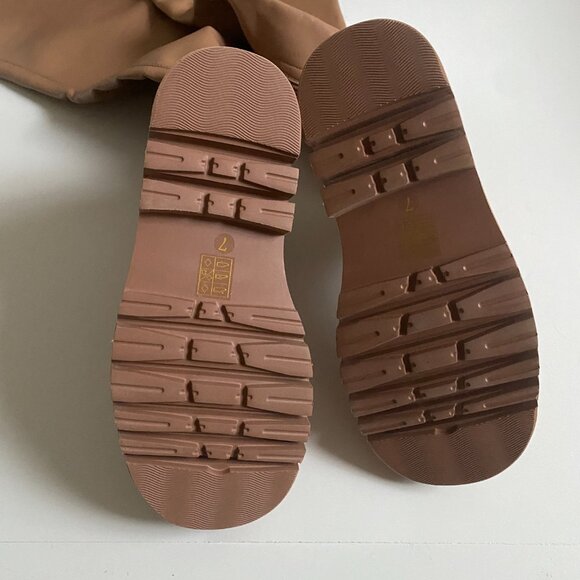 NEW Jeffrey Campbell Tanked Knee High Women's Brown Boots Size 7 Boho - Picture 5 of 14